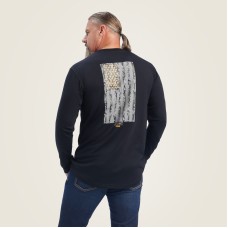 Ariat Rebar Reflective Flag Graphic Long Sleeve - Black