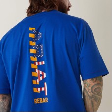 Ariat Rebar Workman Logo T-Shirt - Royal Blue