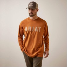 Ariat Rebar Cotton Strong Block T-Shirt - Orange