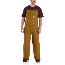 Carhartt 104031 - Washed Duck Bib Overalls - Quilt Lined - Brown