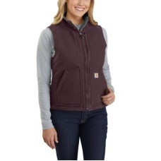 Carhartt Women's 104224 - Washed Duck Sherpa Lined Vest