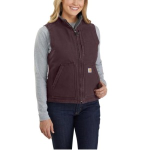 Carhartt Women's 104224 - Washed Duck Sherpa Lined Vest