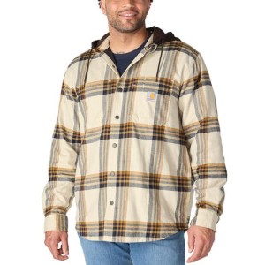 Carhartt 107011 - Rugged Flex Flannel Fleece Lined Hooded Shirt Jacket