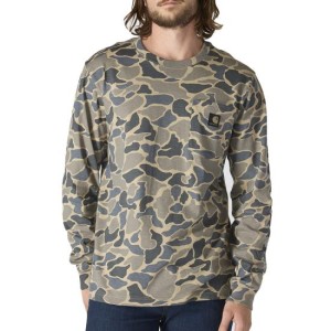 Carhartt 107043 - Long-Sleeve Pocket Camo Logo Graphic T-Shirt