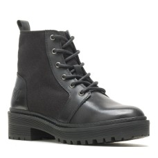 Harley-Davidson Women's Valene 5" Black Leather/Canvas Motorcycle Boot