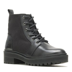 Harley-Davidson Women's Valene 5" Black Leather/Canvas Motorcycle Boot