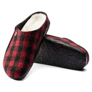 Birkenstock Zermatt Shearling - Plaid Red